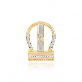 Yellow Gold & Silver Diamond Belt Buckle 0.66ct TDW
